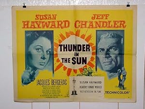 THUNDER IN THE SUN-1959-STYLE B-HALF SHEET VG