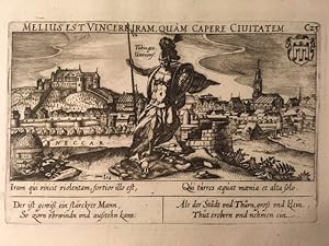 Gesamtansicht, oben rechts Wappen, darunter Vers "Tübingen Univers: C 23". Aus Meisners Schatzkäs...