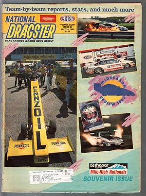 National Dragster-NHRA 7/23/1993-Mile-High Nationals-John Force-Eddie Hill-VG