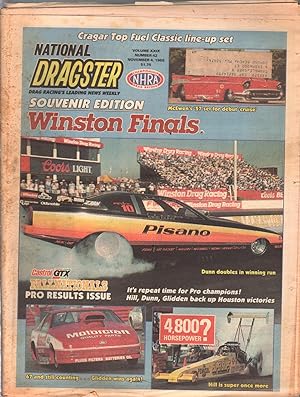 National Dragster-NHRA 11/4/1988-Winston Finals Pro-Eddie Hill-Glidden-VG