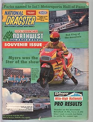 National Dragster-NHRA 8/7/1992-John Myers-Int'l Motorsports HOF-race pix-VG