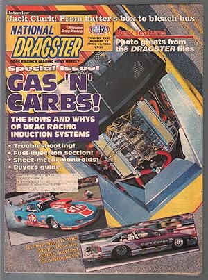 National Dragster-NHRA 4/13/1990-Gas'M' Carbs special issue-Ricky Smith-FN