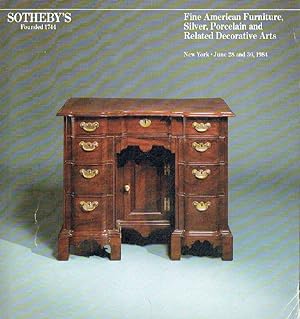 Sothebys June 1984 Fine American Furniture, Silver Porcelain and D. Arts