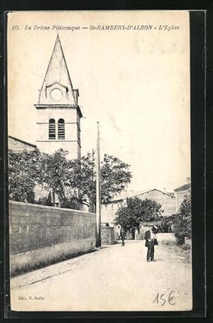 Carte postale St-Rambert-d`Albon, L`Eglise, vue de l'Église