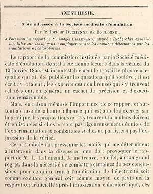 Note adressée à la Société médicale d'émulation par le docteur Duchenne de Boulogne, à l'occasion...