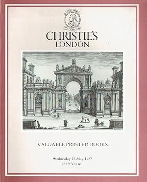 Christies May 1987 Valuable Printed Books