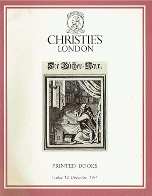 Christies December 1986 Printed Books