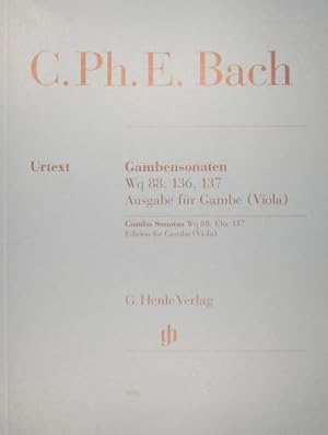 Gambensonaten, Wq88, 136, 137, Ausgabe fur Gambe (Viola)