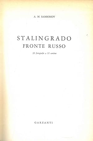 Stalingrado fronte russo