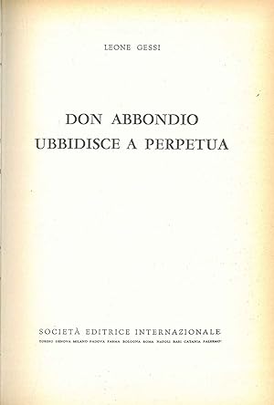 Don Abbondio ubbidisce a Perpetua