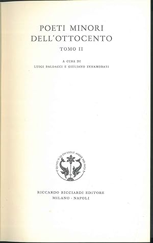 Poeti minori dell'Ottocento, Tomo II