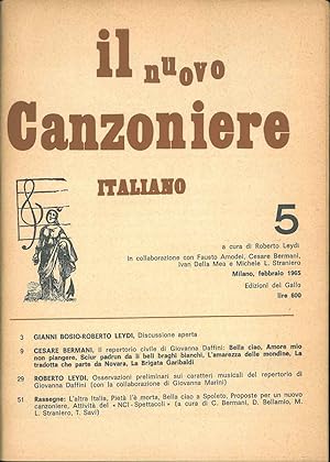 Il Nuovo Canzoniere italiano n° 5.