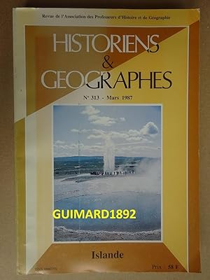 Historiens et géographes n°313 mars 1987 Islande