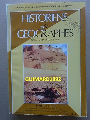 Historiens et géographes n°353 juin-juillet 1996 Inde