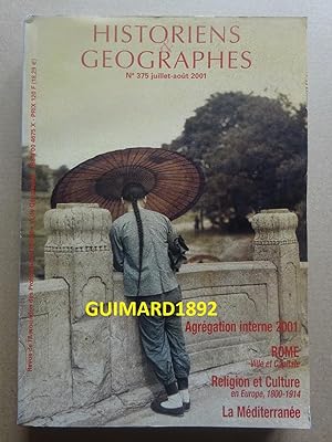 Historiens et géographes n°375 Juillet-août 2001