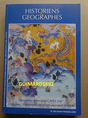 Historiens et géographes n°400 octobre-novembre 2007 La Russie. Géographie et développement durable