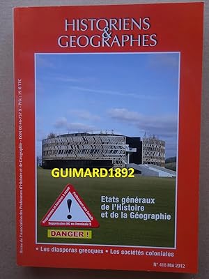 Historiens et géographes n°418 mai 2012