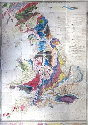 A Geological Map of England & Wales, and Part of Scotland, Showing also the Inland Navigation by ...