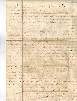 1855 and 1856 ALS from California to his brother in Naperville, Illinois