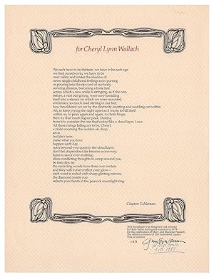 For Cheryl Lynn Wallach
