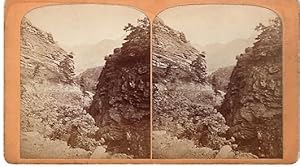 STEREOSCOPIC VIEW, THE UTE PASS: One Mile from Manitou House, Manitou, Colorado. Gurnsey's Rocky ...