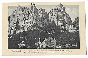 Montserrat .Vista septentrional de la montanya i antic Monestir de Sta. Cecilia .Eismann 1894