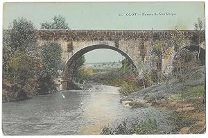 Olot. Puente de San Roque . Andrés Fabert 1930 acolorida