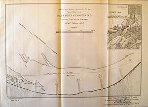 Map of the Missouri River for the Upper Missouri River Plan showing Dikes Built At Mandan, N. D.,...