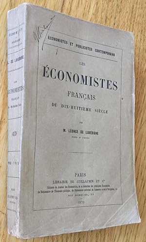 Les économistes français du XVIIIe siècle