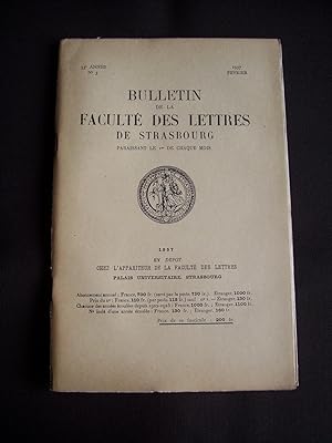 Bulletin de la faculté des lettres de Strasbourg - N°5 Février 1957