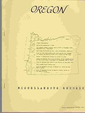 Miscellaneous Records from Oregon & the Oregon Territory