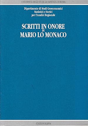 Scritti in onore di Mario Lo Monaco