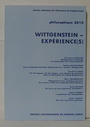 Philosophique N° 862 : Wittgenstein - expérience(s)