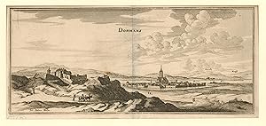 DORMANS Gesamtansicht - Merian - Original Kupferstich 1654,