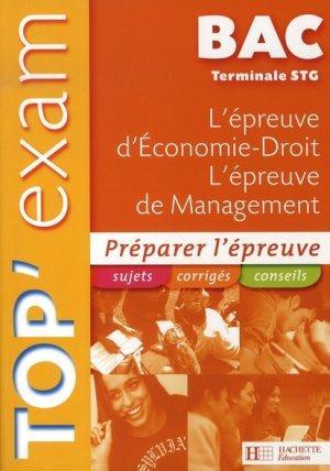 Top'Exam ; L'Epreuve D'Economie/Droit ; L'Epreuve De Management ; Terminale Stg