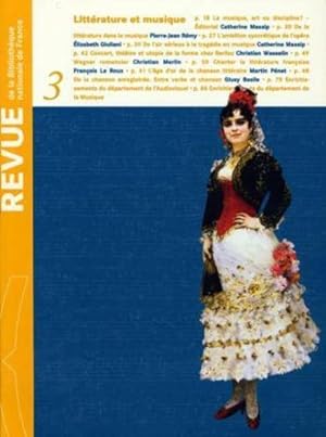 Revue de la Bibliothèque Nationale de France n.3 : littérature et musique