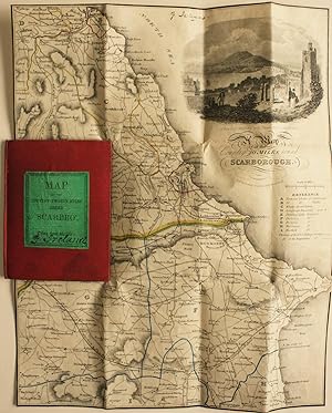 Map of The Country Twenty Miles Round Scarbro / Scarborough circa 1860