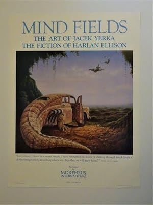 Publisher's Promotional Poster for MIND FIELDS the Art of Jacek Yerka, The Fiction of Harlan Ellison