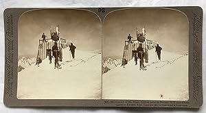 [Mountaineering Interest] Underwood & Underwood Stereograph View, Summit of Mt. Blanc, Highest P...