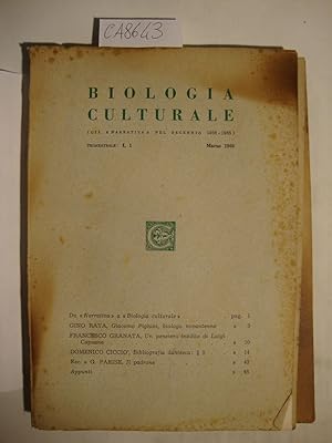Biologia culturale (già Narrativa del Decennio) (n. 1, 2 e 4 del 1966)
