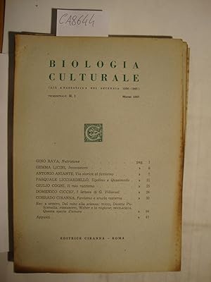 Biologia culturale (già Narrativa del Decennio) (n. 1, 2, 3 e 4 del 1967)