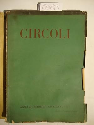 Circoli - Anno VI - Serie III - Giugno XV (1937) - n. 4