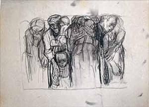 Mutter, ihre Kinder beschirmend, 1918 (Mother protecting her children) (Facsimile of a charcoal d...