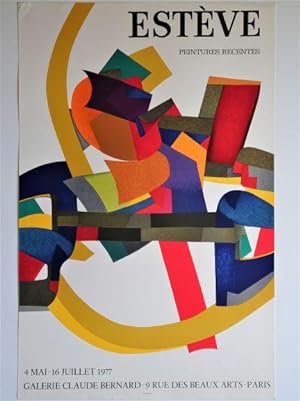 Exhibition Poster : ESTEVE Peintures Recentes, Galerie Claude Bernard, 4 Mai - 16 Juillet, 1977