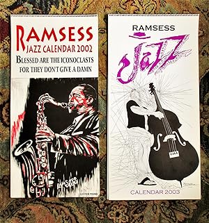 RAMSESS - BLACK LEIMERT PARK LOS ANGELES ARTIST - Collection of 11 JAZZ ART CALENDARS, 6 SIGNED 2...