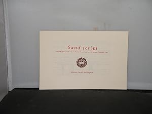 Sand Script A Bulletin Number Two Printed and published by Meridian Press, Karachi, West Pakistan...