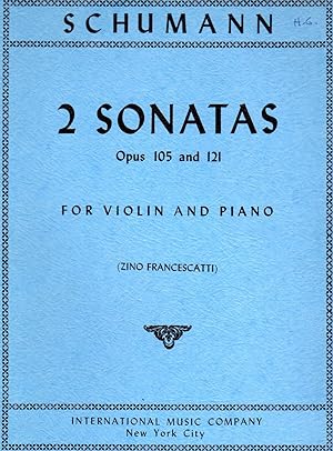 Two [2] Sonatas, Opus [Op.] 101 and 121 for Violin and Piano [FULL SCORE & VIOLIN PART]