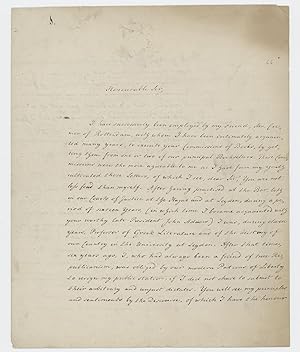 Autograph letter signed ("John Luzac") to Theophilus Parsons, Leiden, 17 July 1803