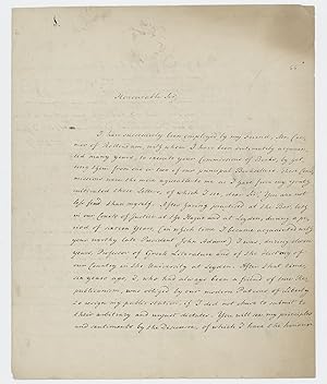 Autograph letter signed ("John Luzac") to Theophilus Parsons, Leiden, 17 July 1803