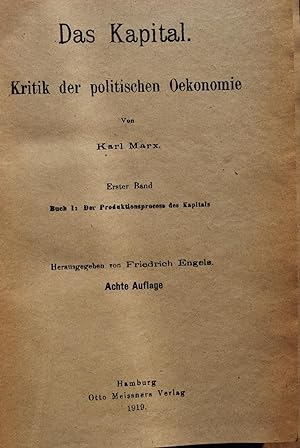 Das Kapital. Buch I-II-III in 4 Bände.